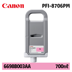 캐논 PFI-8706PM 700㎖ 연한 빨강(Photo Magenta) 정품 잉크 카트리지 (6698B003AA)