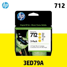 [확정발주] HP 712 29㎖ 3-Pack 노랑 정품 잉크 (3ED79A)::플로터하우스