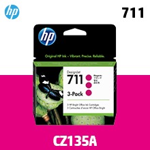 HP 711 3-Pack 빨강 29㎖ 정품 잉크 (CZ135A)::플로터하우스