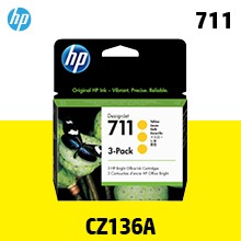 HP 711 3-Pack 노랑 29㎖ 정품 잉크 (CZ136A)::플로터하우스