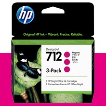[확정발주] HP 712 빨강 3Pack 29㎖ 정품 잉크 카트리지 (3ED78A)
