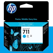 HP 711 파랑 29㎖ 정품 잉크 카트리지 (CZ130A)