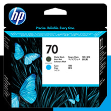 HP 70 매트 검정+파랑 정품 프린트 헤드 (C9404A)