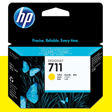 HP 711 노랑 29㎖ 정품 잉크 카트리지 (CZ132A)
