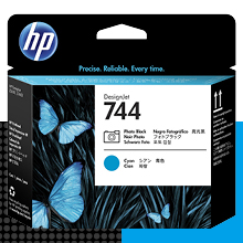 HP 744 포토 검정+파랑 정품 프린트 헤드 (F9J86A)