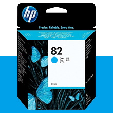 HP 82 파랑 69㎖ 정품 잉크 카트리지 (C4911A)